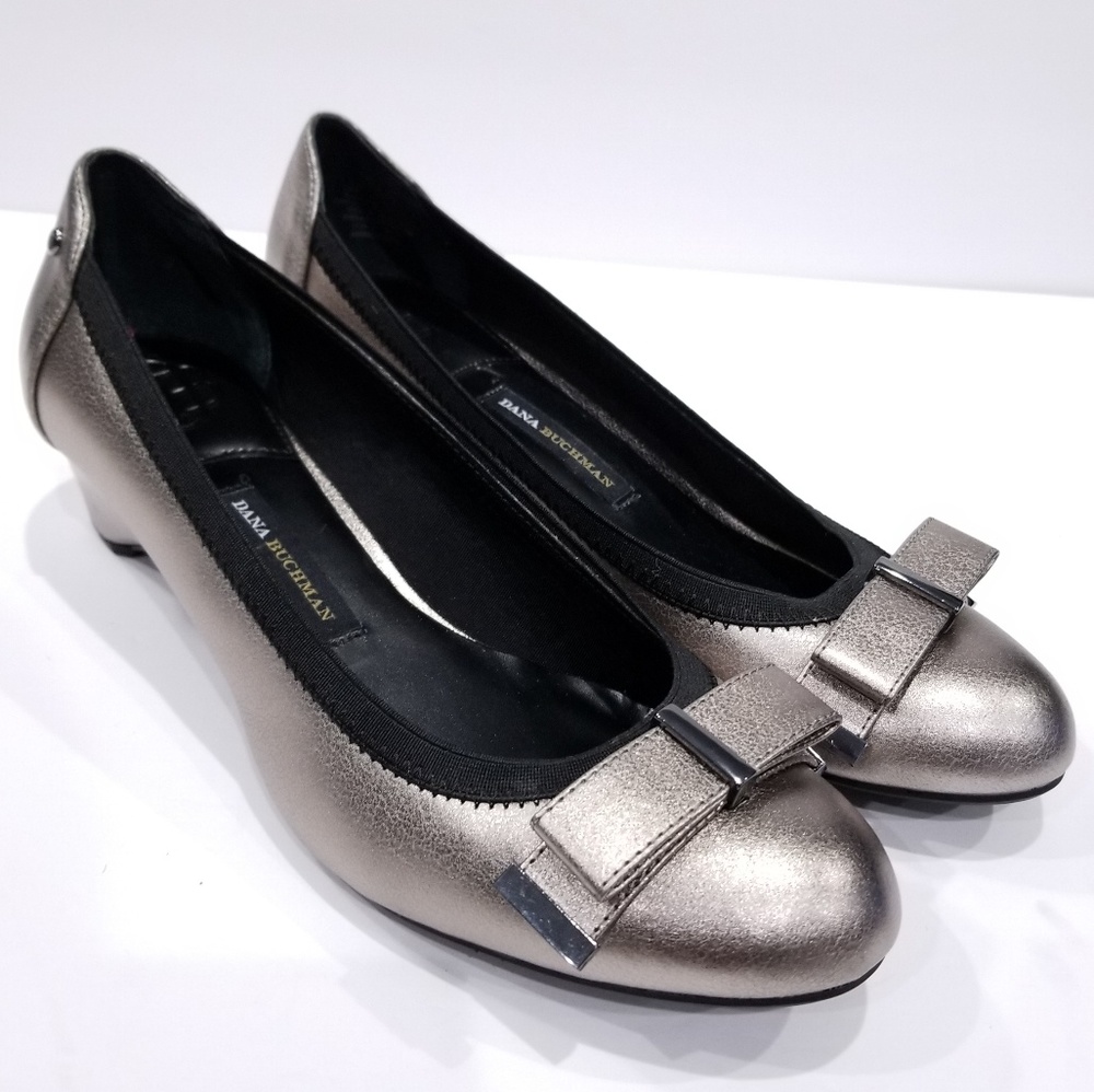 Dana Buchman Metallic Kitten Heel Work Shoes Sz 10